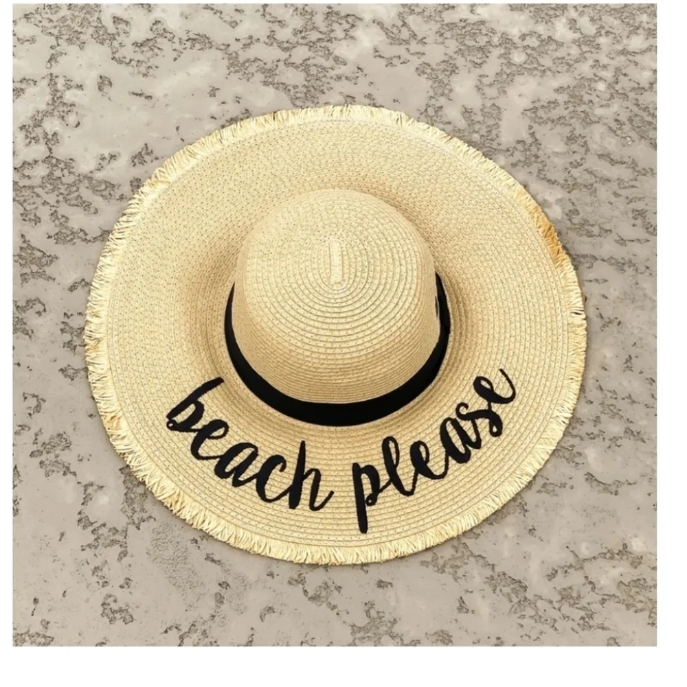 Beach Please Floppy Hat